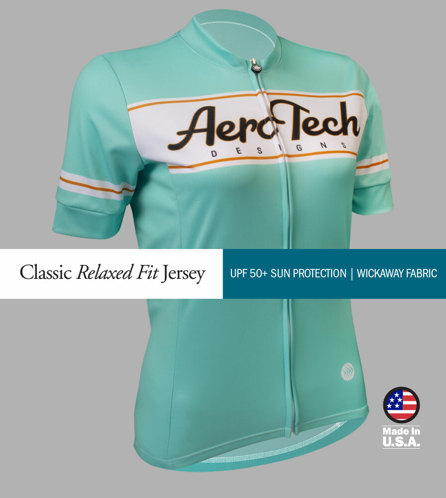 Women's Classic Script Cycling Jersey Sun Protection Fabric