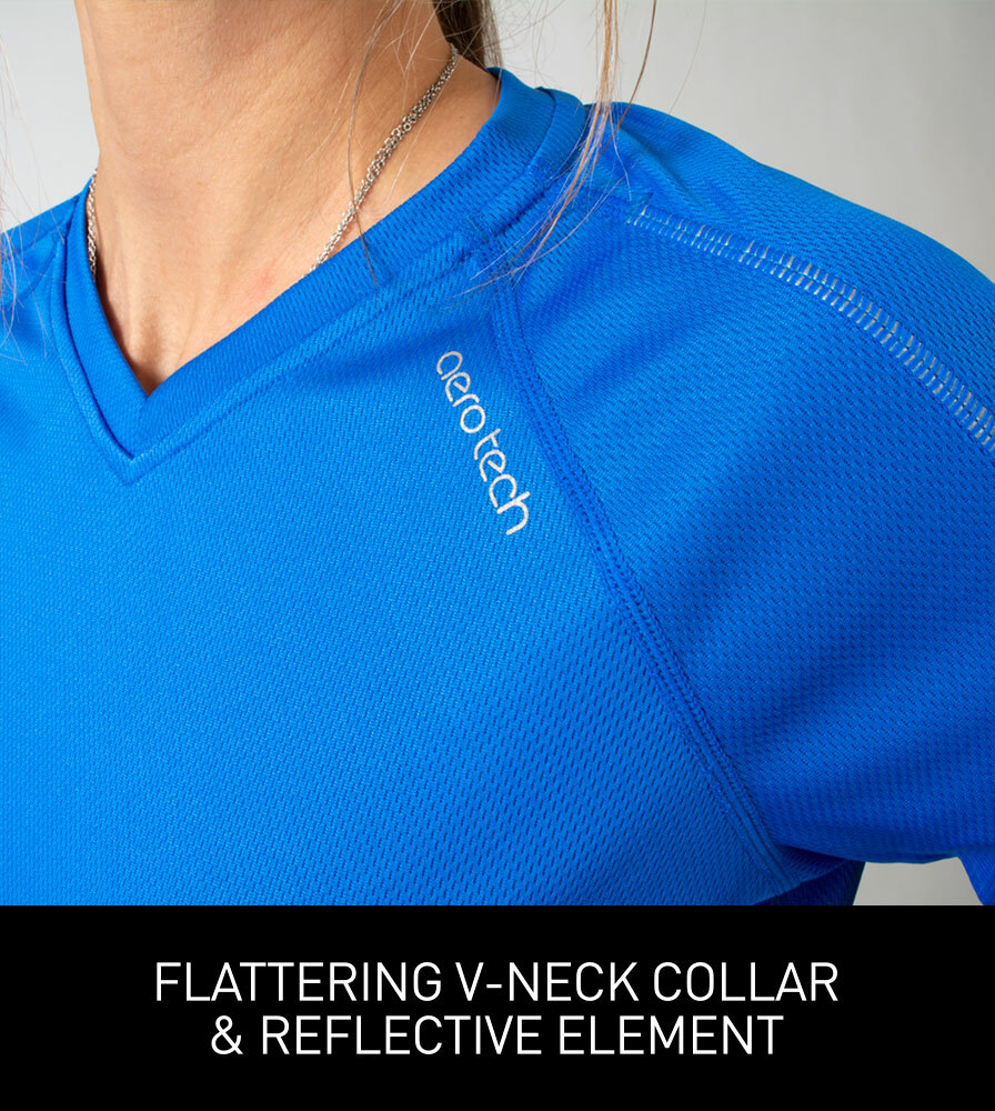 Women's Tech Tee V-Neck Collar Detail