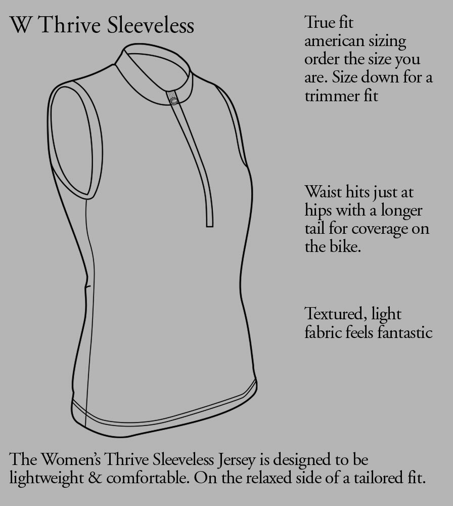 Women's Thrive Lightweight Sleeveless Cycling Jersey Fit Panel