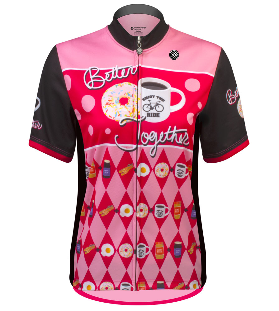 pink cycling jersey