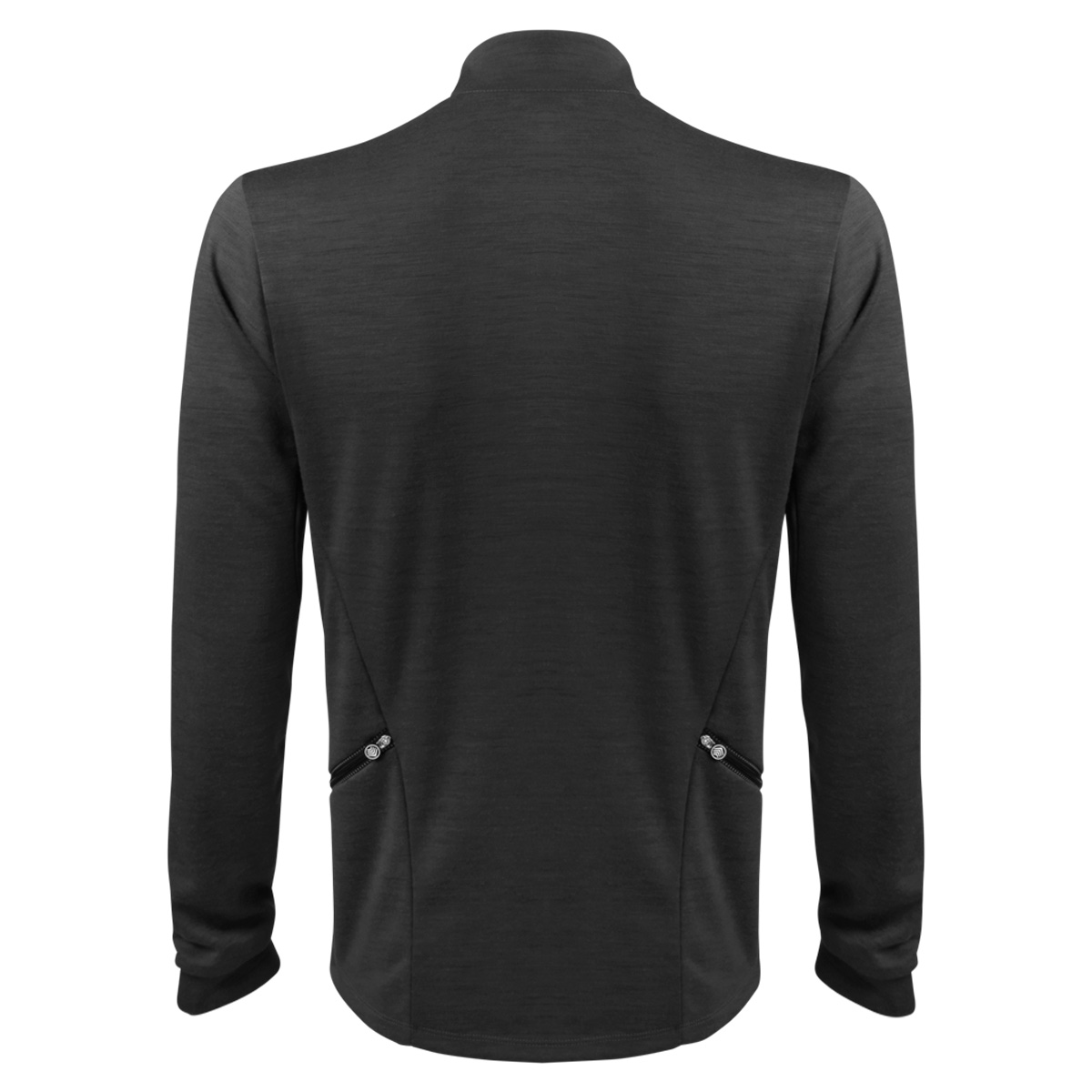 Men's Long Sleeve Merino Wool Pullover with zippered pockets