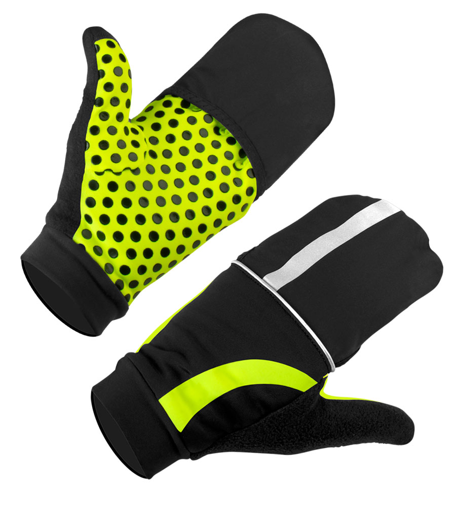 windproof bicycle gloves 6069 Fleeced Bike 82% Polyamide ROCKBROS Winter Windproof Silicone Full-Finger