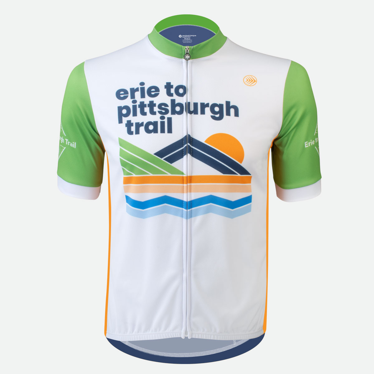 Pittsburgh to Erie Trail Short Sleeve Bike Jersey | Made in Pittsburgh