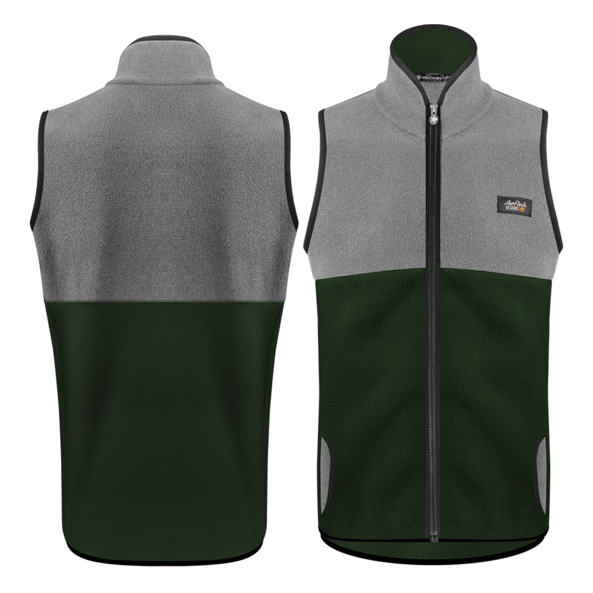 Men's PolarTec Recycled Brush Fleece Zip-Up Vest | Six Functional