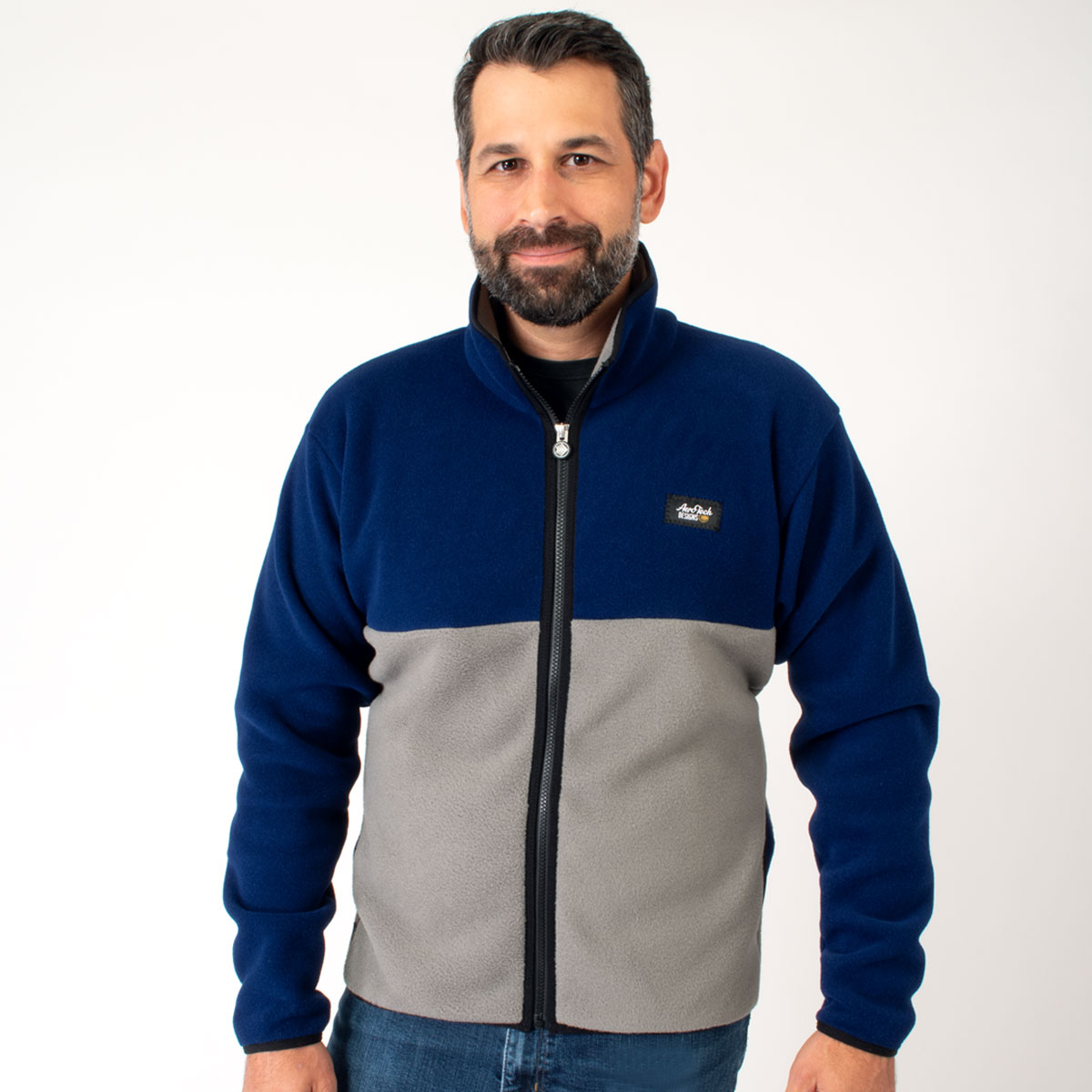 Men's PolarTec Recycled Brush Fleece Zip-Up Jacket | Six