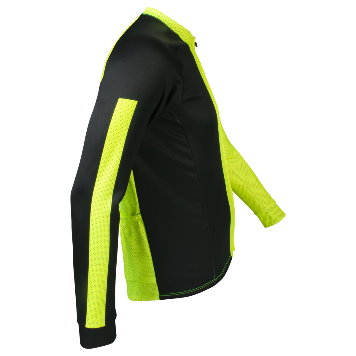 CONCEPT SPEED サイクルジャージ 2xs Men's Pulse Safety Yellow Long Sleeve Wind Armor Fleece Bike Jersey