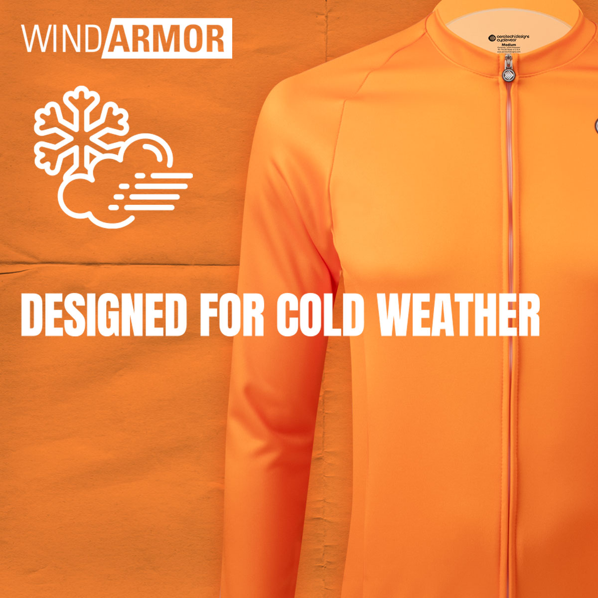 Men's Hunter Blaze Orange Wind Armor Fleece Jersey | High
