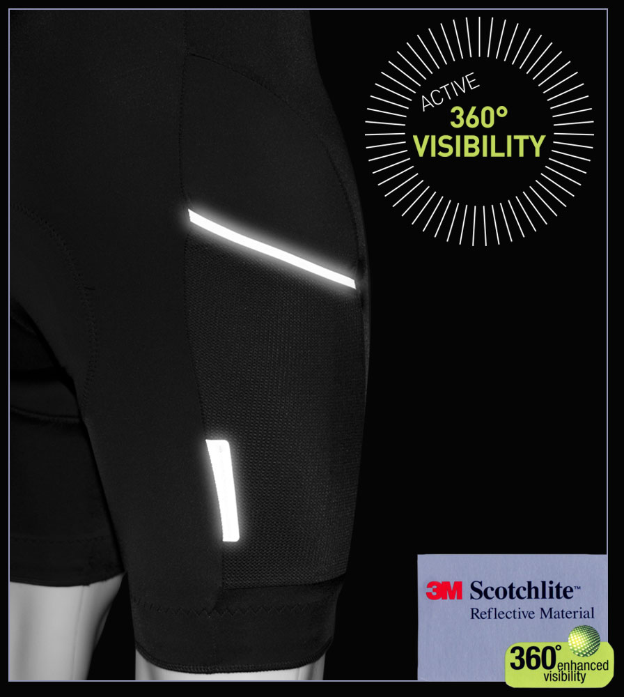 Men's All Day Cycling Bib-Short 3M Reflective Accent Detail