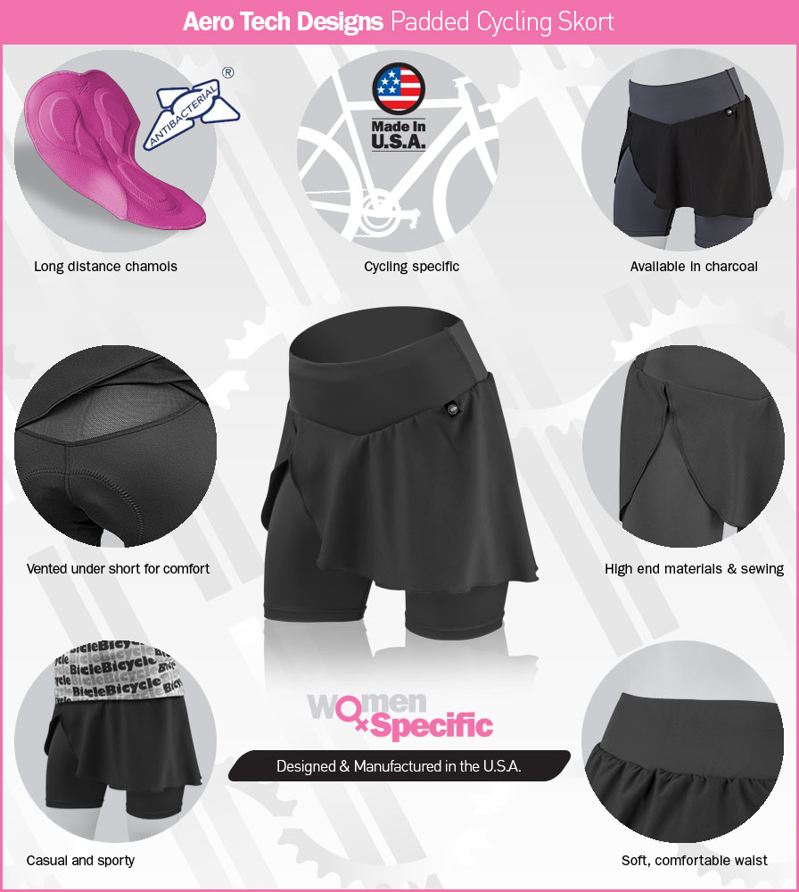 Women's Cycling Skort Features