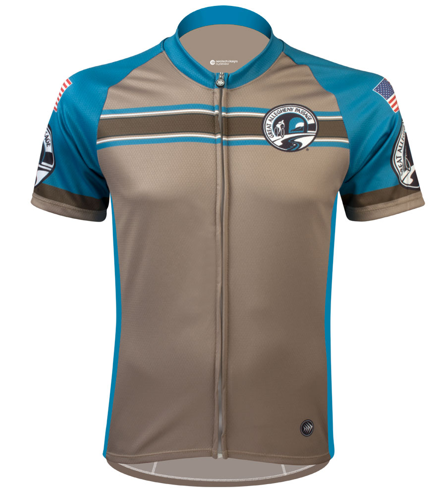Greater Allegheny Passage Teal Stripe Jersey