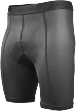 Bike Underwear for Big Men - Black Padded Liner by Aero Tech Designs