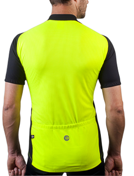neon high visibility cycle jersey