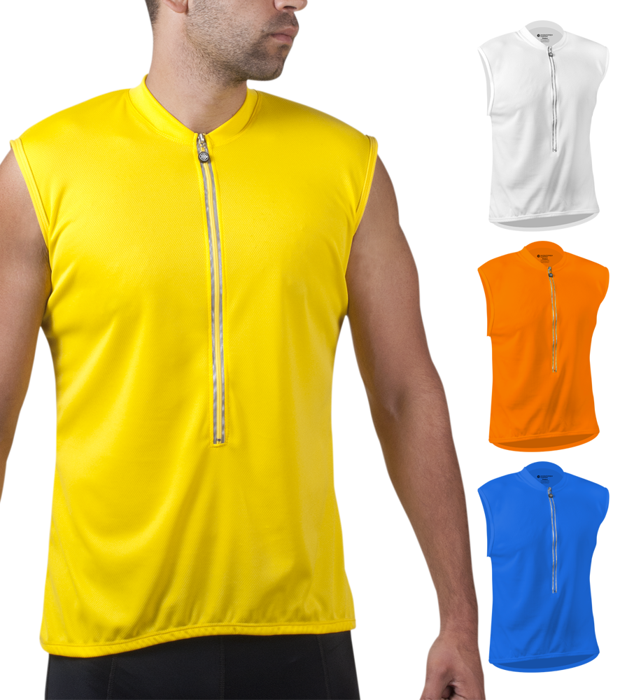 Sleeveless Solid Color Bike Jersey