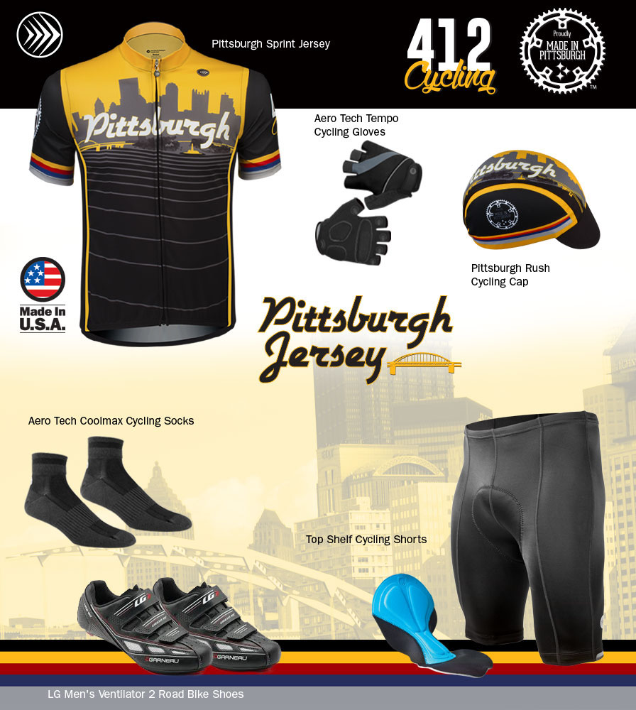 Pittsburgh Theme Cycling Kit