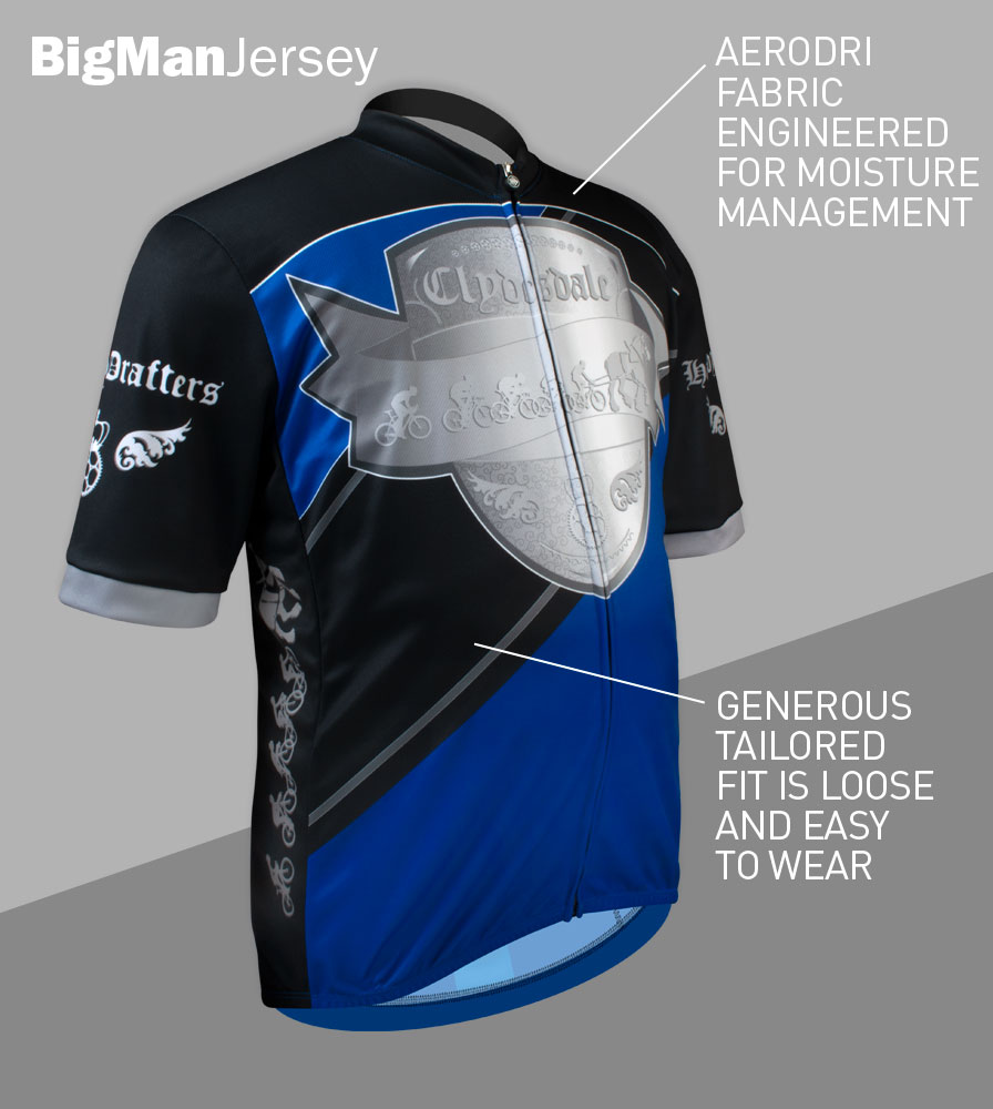 Men's Big Sized Clydesdale Hardy Drafter Plus Sized Cycling Jersey