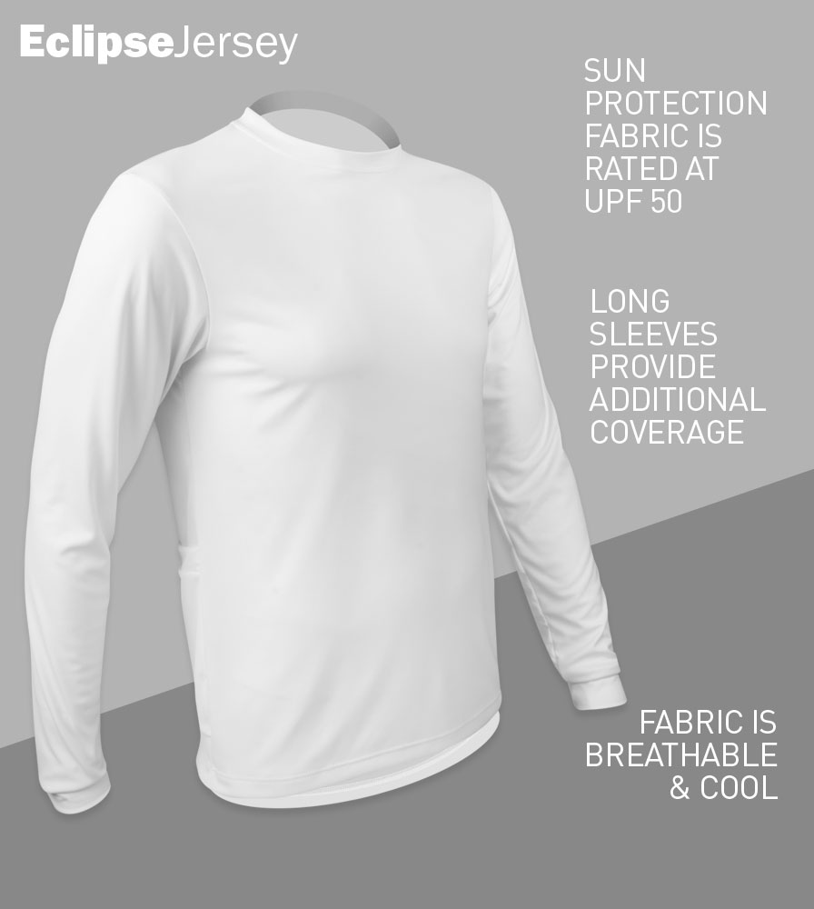 Men's ECO Eclipse Sun Protection Cycling Shirt Front Features