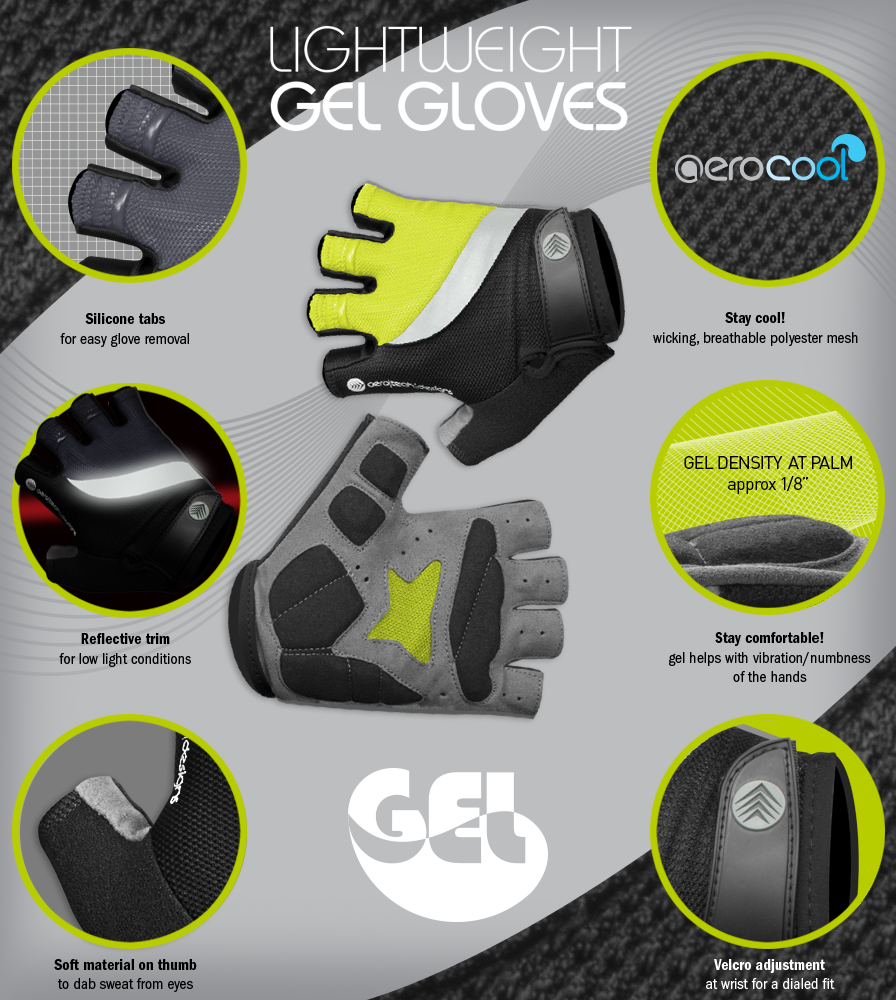 Lightweight Reflective Cycling Glove Features