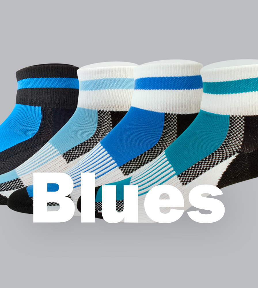 Coolmax Cycling Sock Blue Color Options
