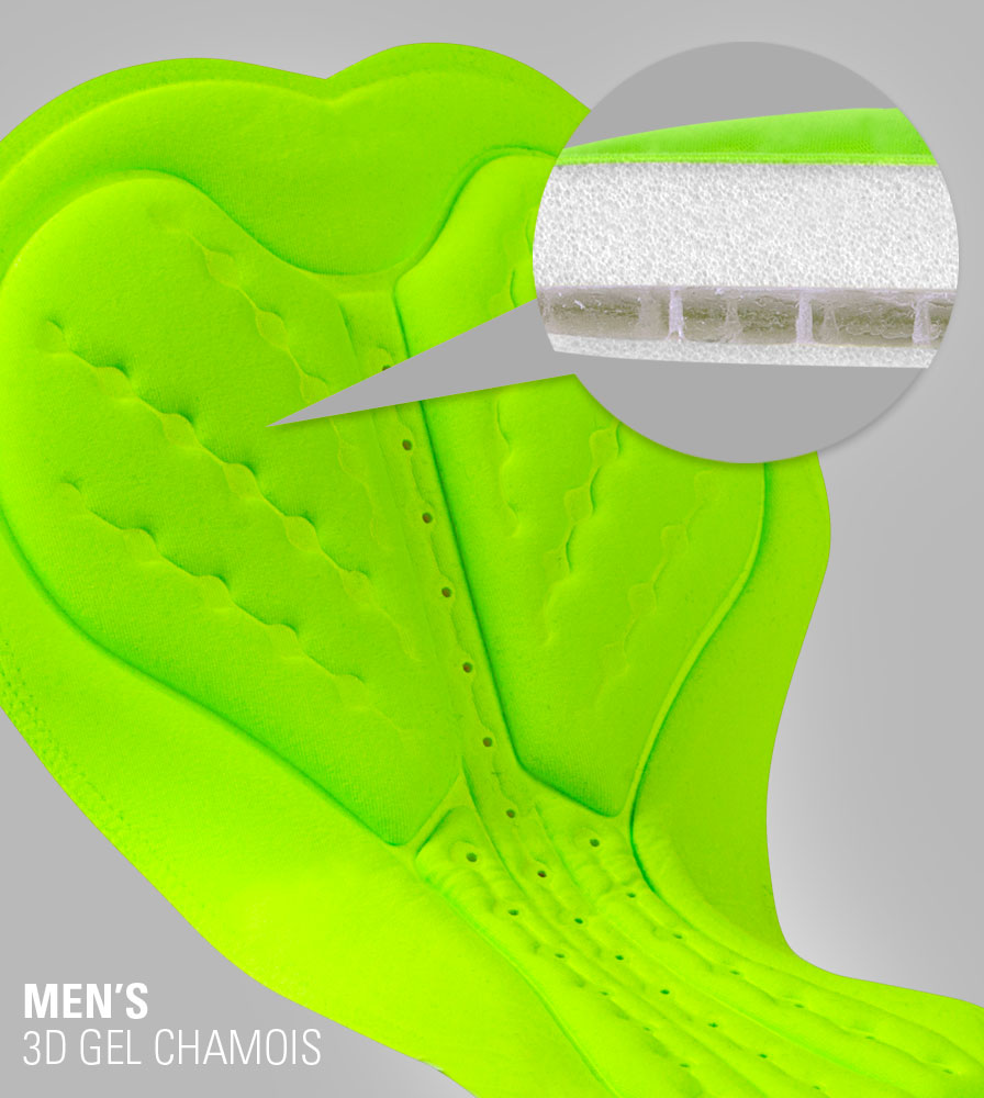 Men's 3D Gel Cycling Chamois Pad Cutaway Inside View