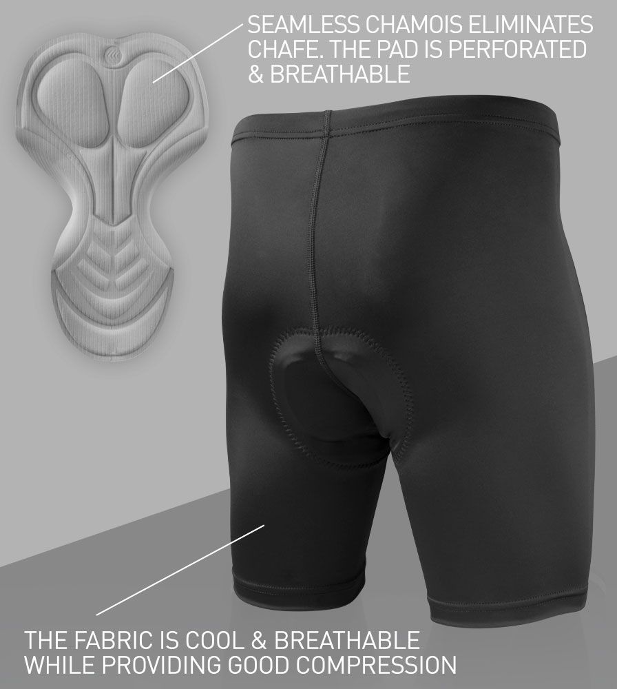 Men's Swift Padded Cycling Shorts Back Features