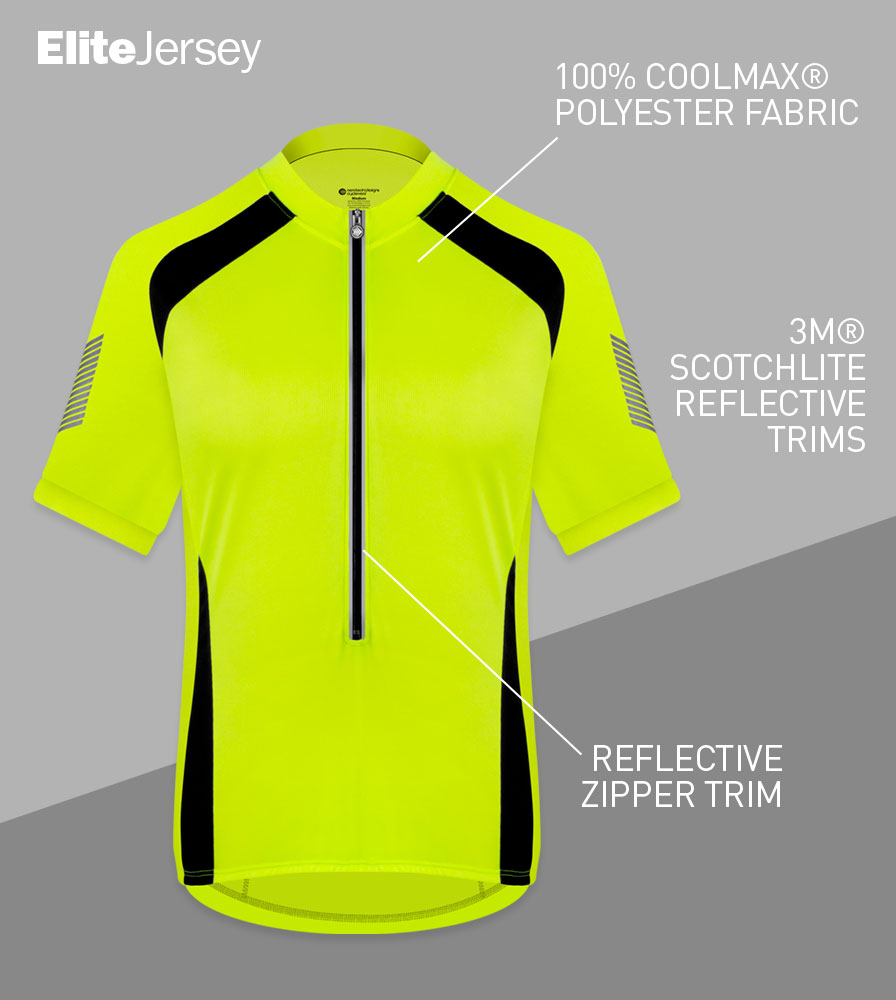 Elite Jersey Front Features Men's Elite Cycling Jersey Front Features
