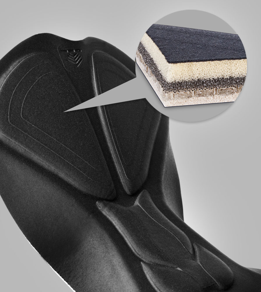 Men's Impulse Gel Touring Chamois Pad Inside View