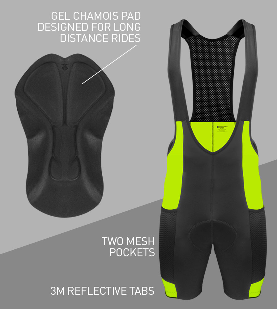 Men's Gel Touring Bib-Shorts Front Features