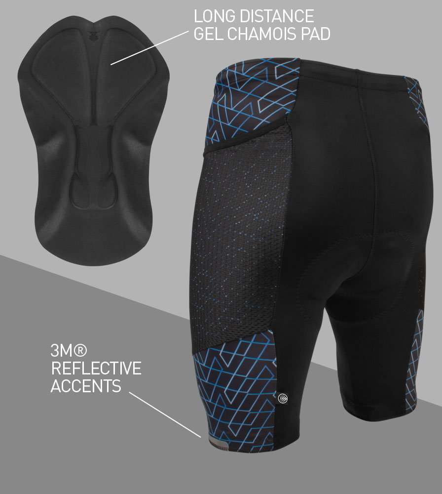 Men's Impulse Gel Touring Cycling Shorts Back Features