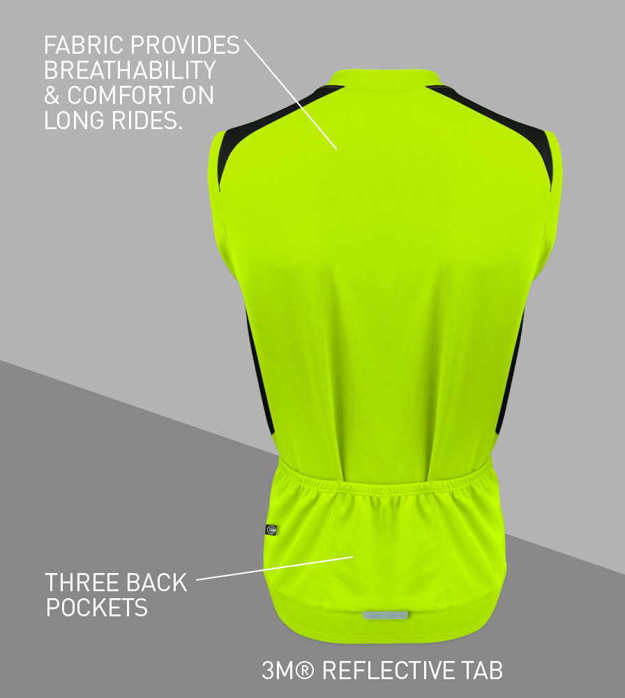 Men's Pro Sleeveless Cycling Jersey Back Features