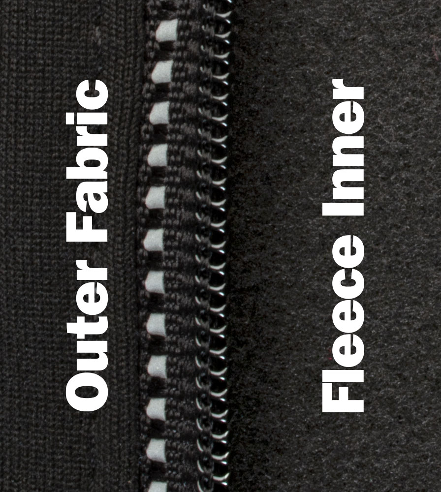 Men's Stretch Fleece Padded Cycling Bib-Tight Stretch Fleece Inside and Outside View