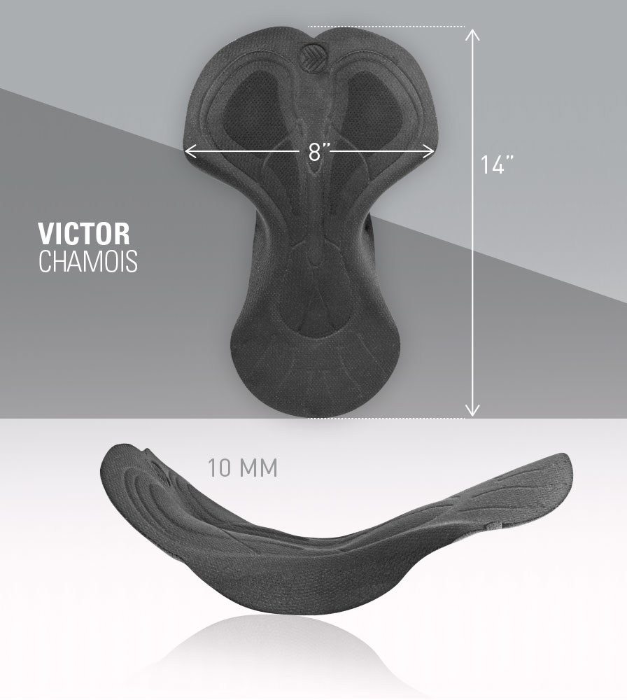 Men's Victor Chamois Pad Dimensions