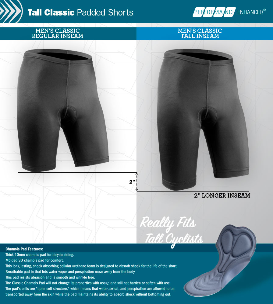 longer length cycling shorts