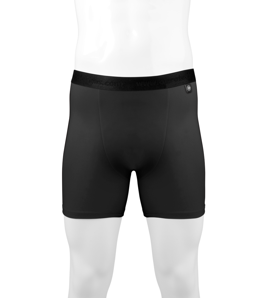 Men's High Performance Underwear in Black Front View