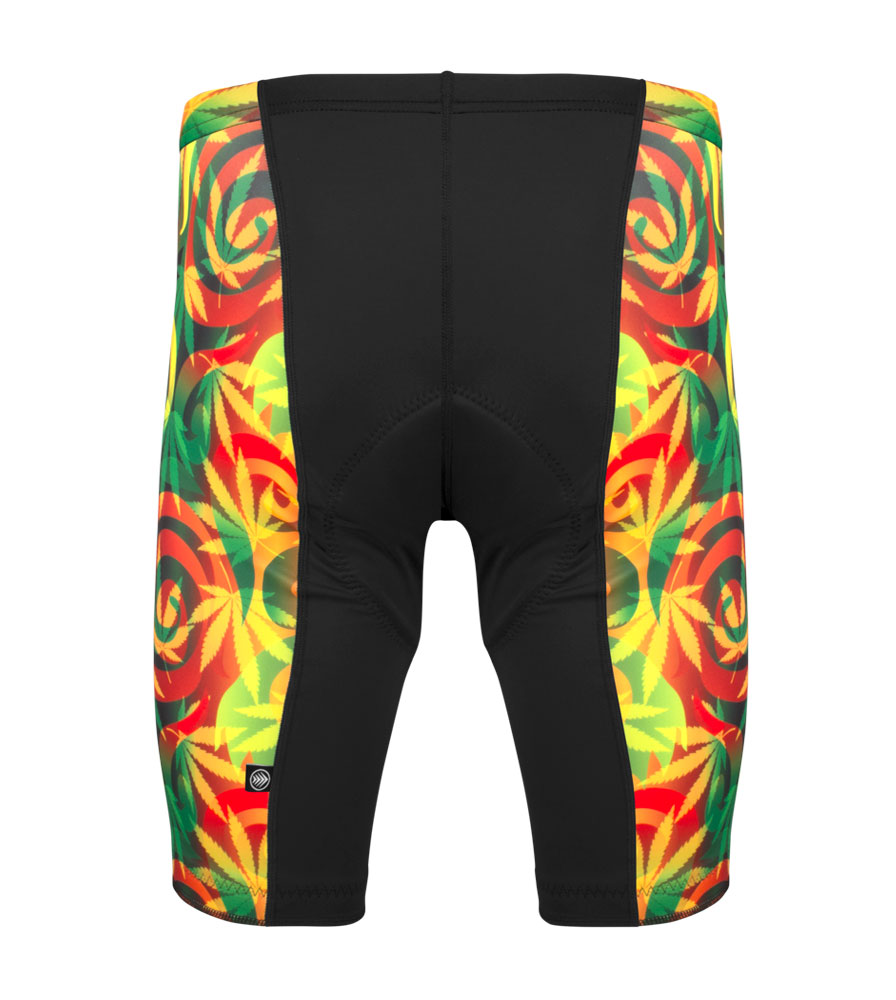 Men's Mary Jane Rasta Padded Bike Shorts - Six Panel