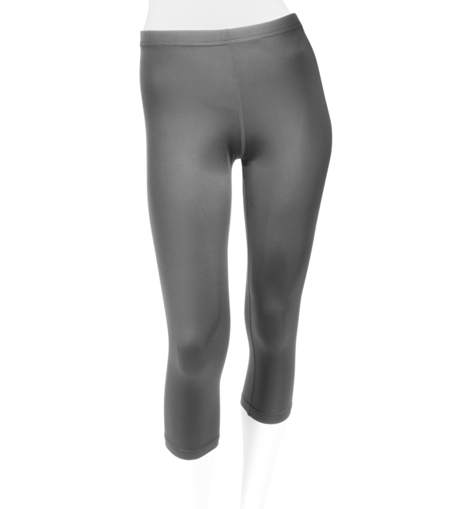 Women's Spandex Unpadded Workout Capri in Charcoal