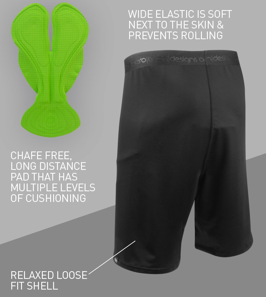 Tech Mesh Cycling Gym Shorts Back Features