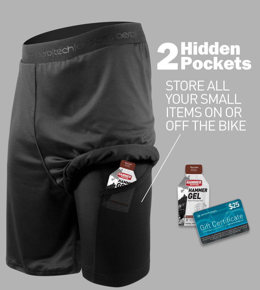 Tech Mesh Cycling Gym Shorts Pocket Graphic