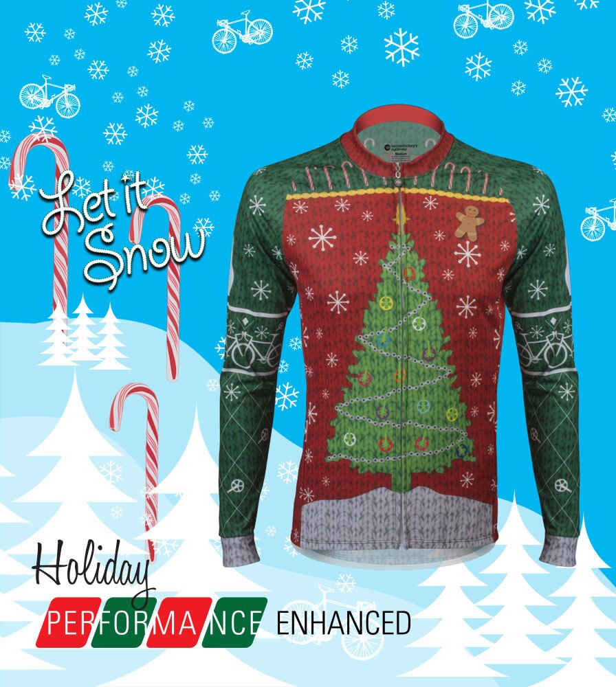 ugly christmas cycling jersey