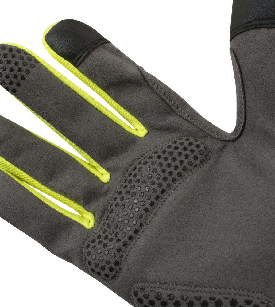 Urban Street Line Reflective Cycling Glove Finger and Palm Padding Detail