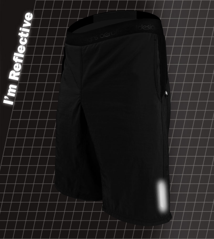 USA MTB Baggy Bike Shorts 3M Reflective Tab