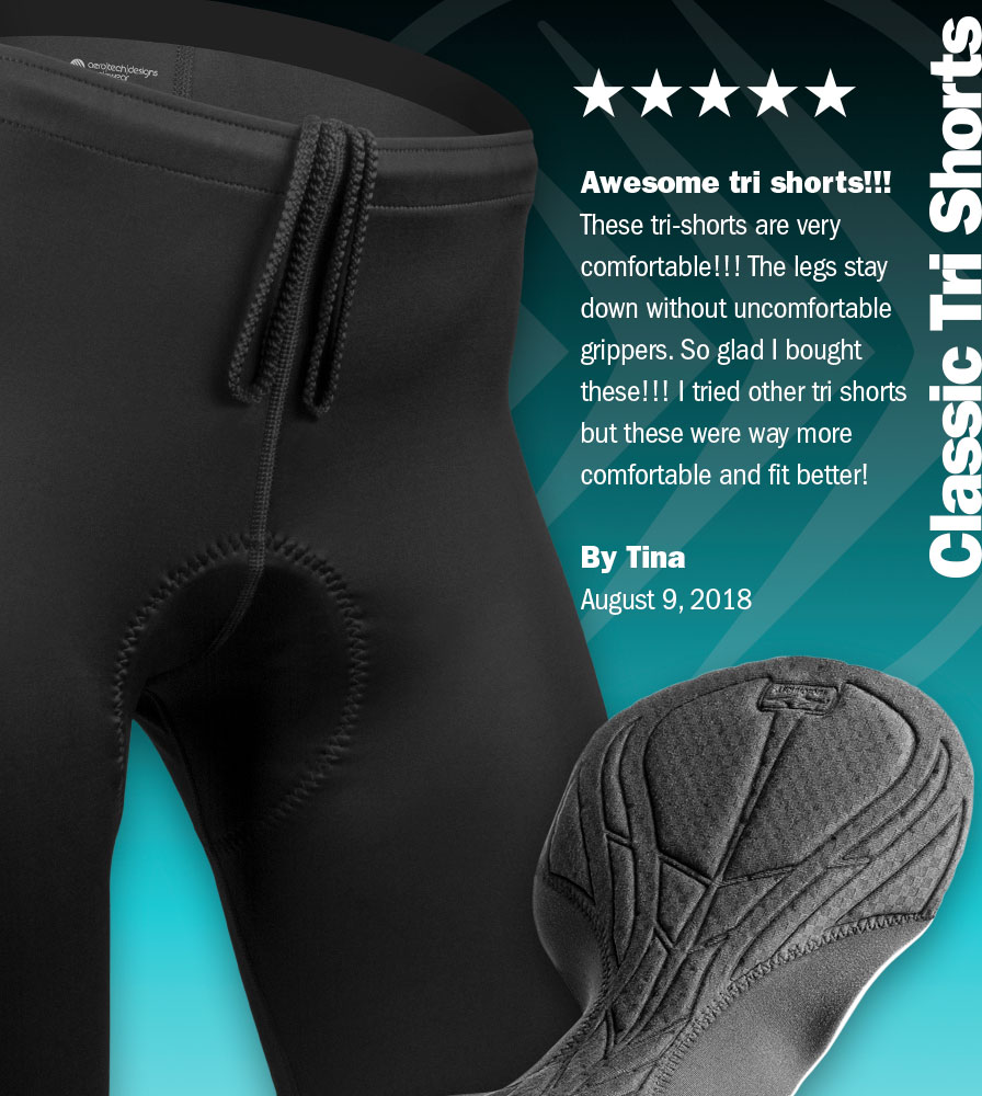 Women's USA Classic Triathlon Shorts Thin Tri Pad Aero Tech