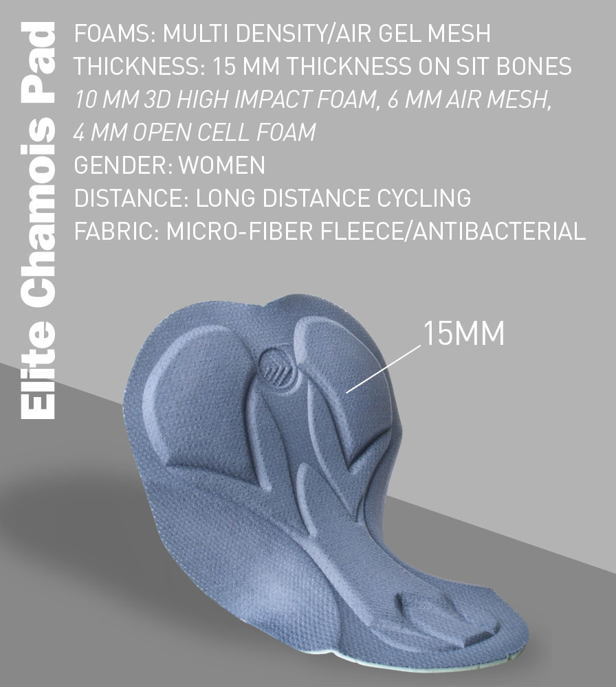 Women's Elite Chamois Pad Features