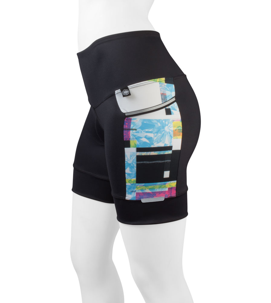 Women's Glitch Padded Cycling Shorts Side View