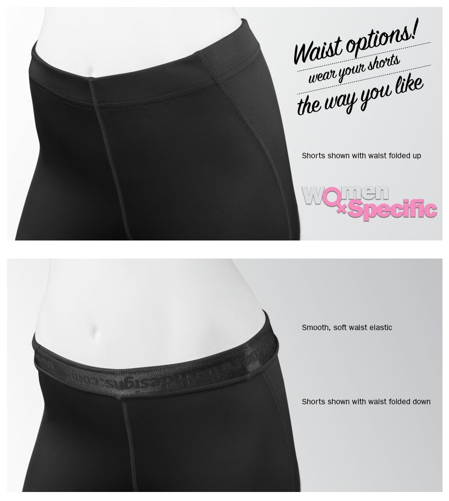 Women's Luna Cycling Short Waist Band Detail Women's Luna Cycling Short Waist Band Detail