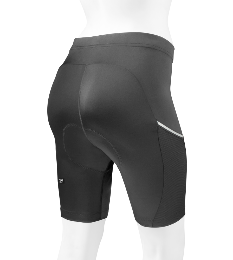 Aero Tech Women's Luna PADDED Cycling Shorts with Reflective Pocket