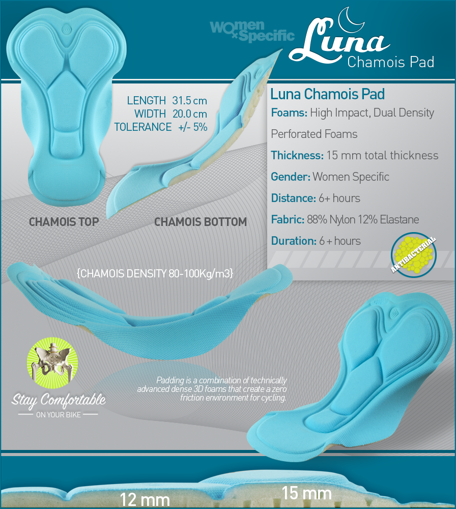 Women's Luna Chamois Pad Specifications