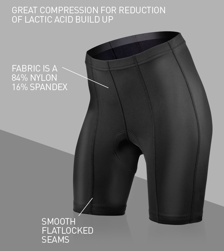 Women's Pro Cycling Shorts Front Features
