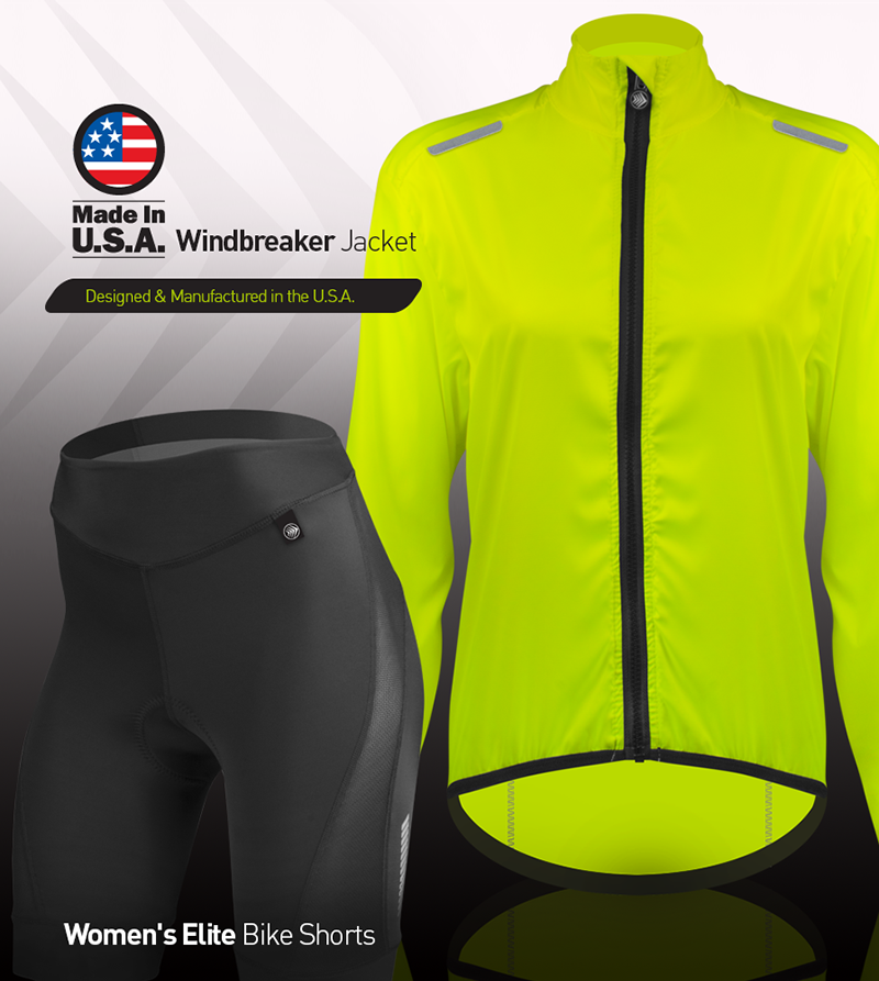 Women's USA Windbreaker Cycling Jacket Kit