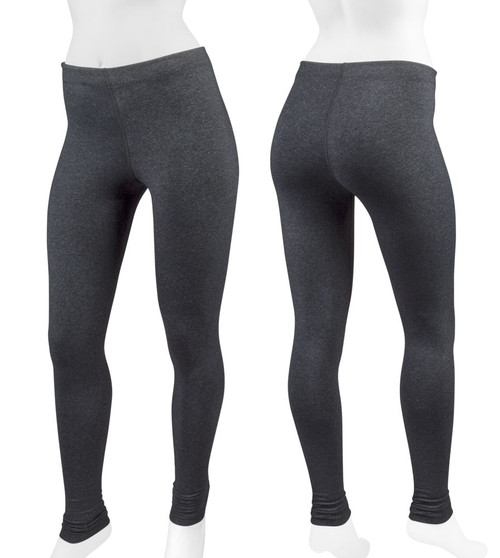 Allegra K Women's Elastic Waistband Soft Gym Yoga Cotton Stirrup Pants  Leggings Dark Grey Small