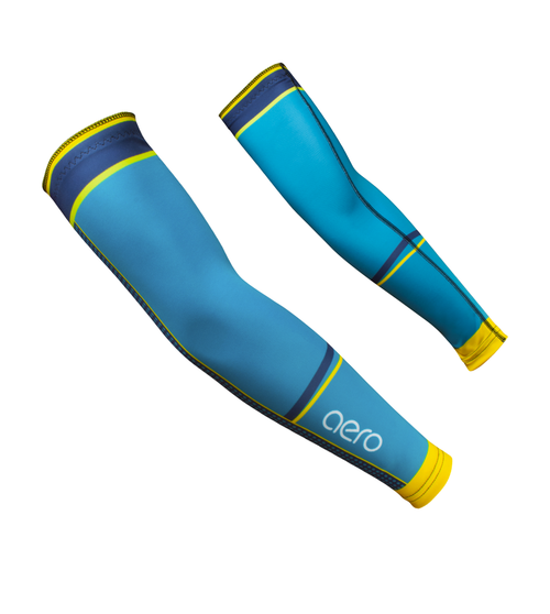 Custom Printed Cycling Apparel Arm Warmers by Aero Tech Custom